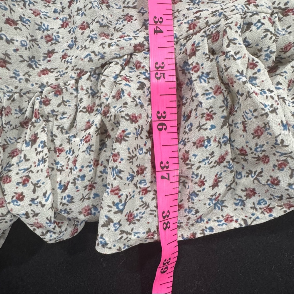 Ruffle Midi Dress in Cream Floral - Picture 12 of 12